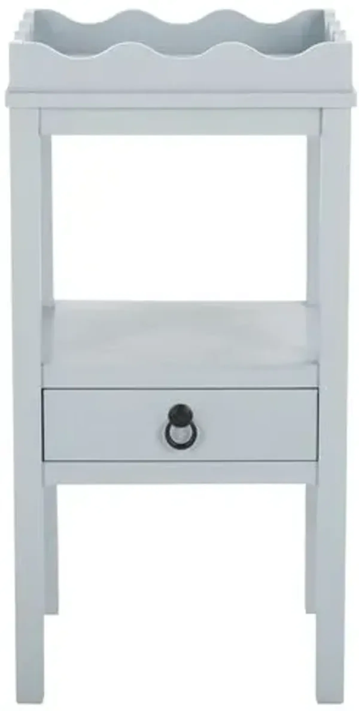 Oshenan 1-Drawer Pine Accent Table - Blue - 28Hx14.2Wx13D in