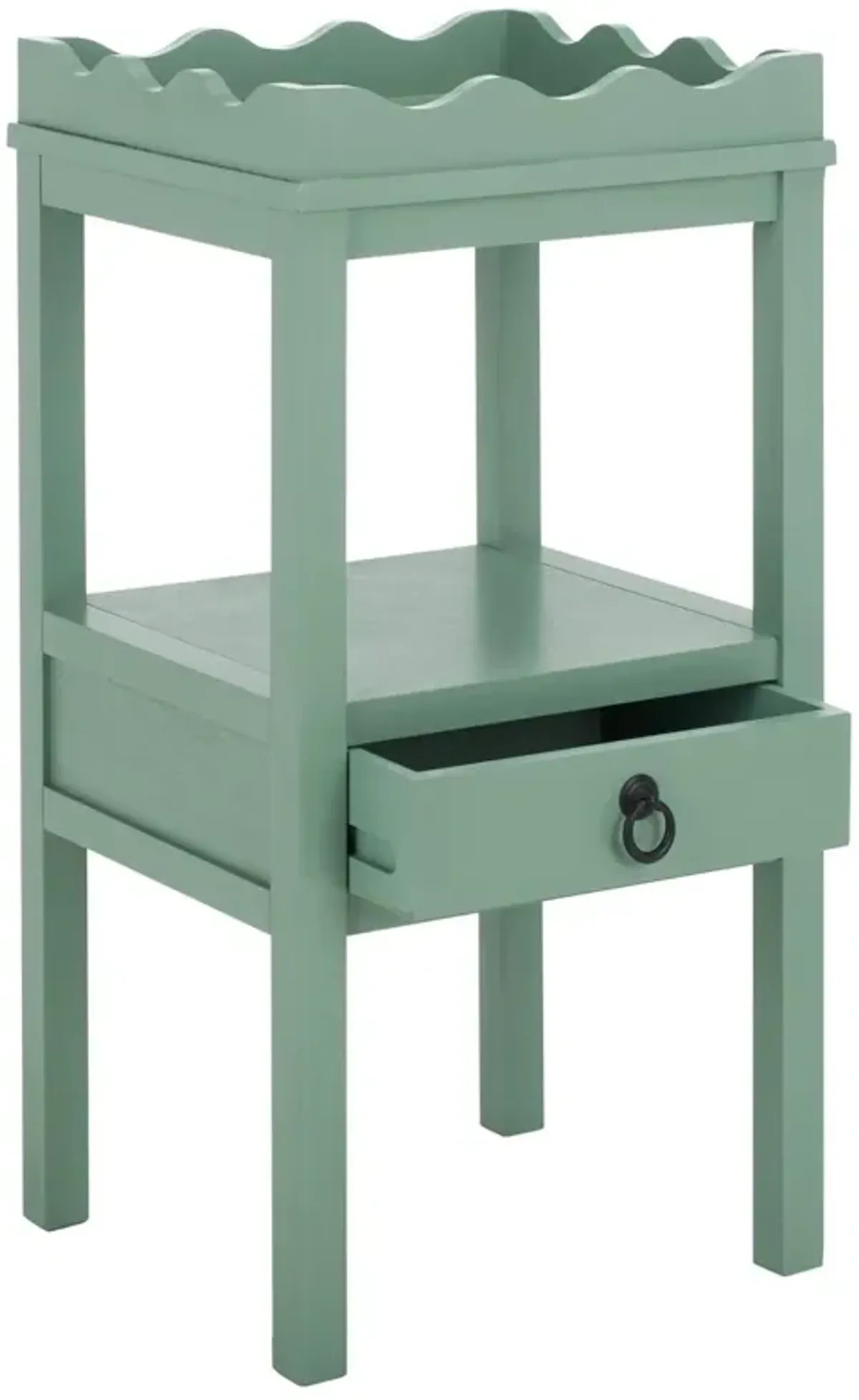 Oshenan 1-Drawer Pine Accent Table