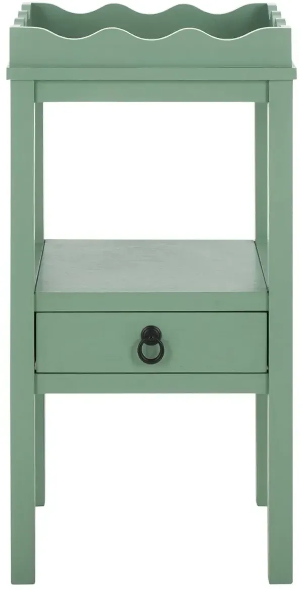 Oshenan 1-Drawer Pine Accent Table