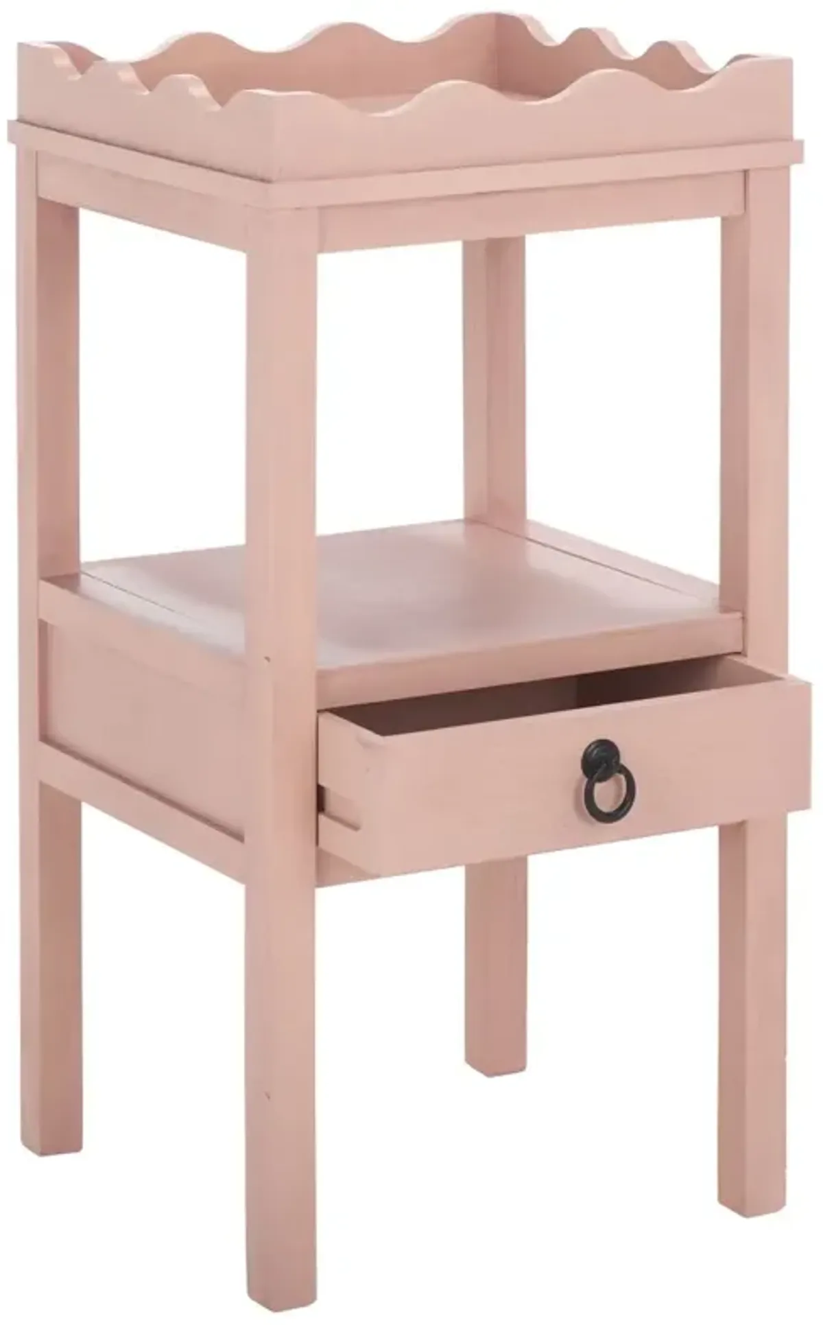 Oshenan 1-Drawer Pine Accent Table