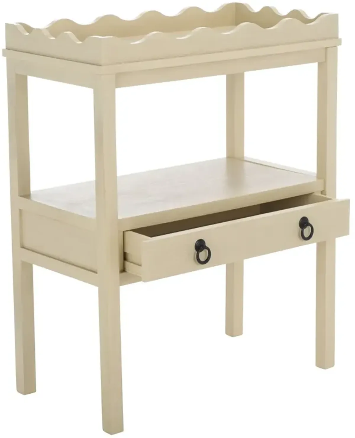 Oshenan 1-Drawer Rectangle Pine Accent Table