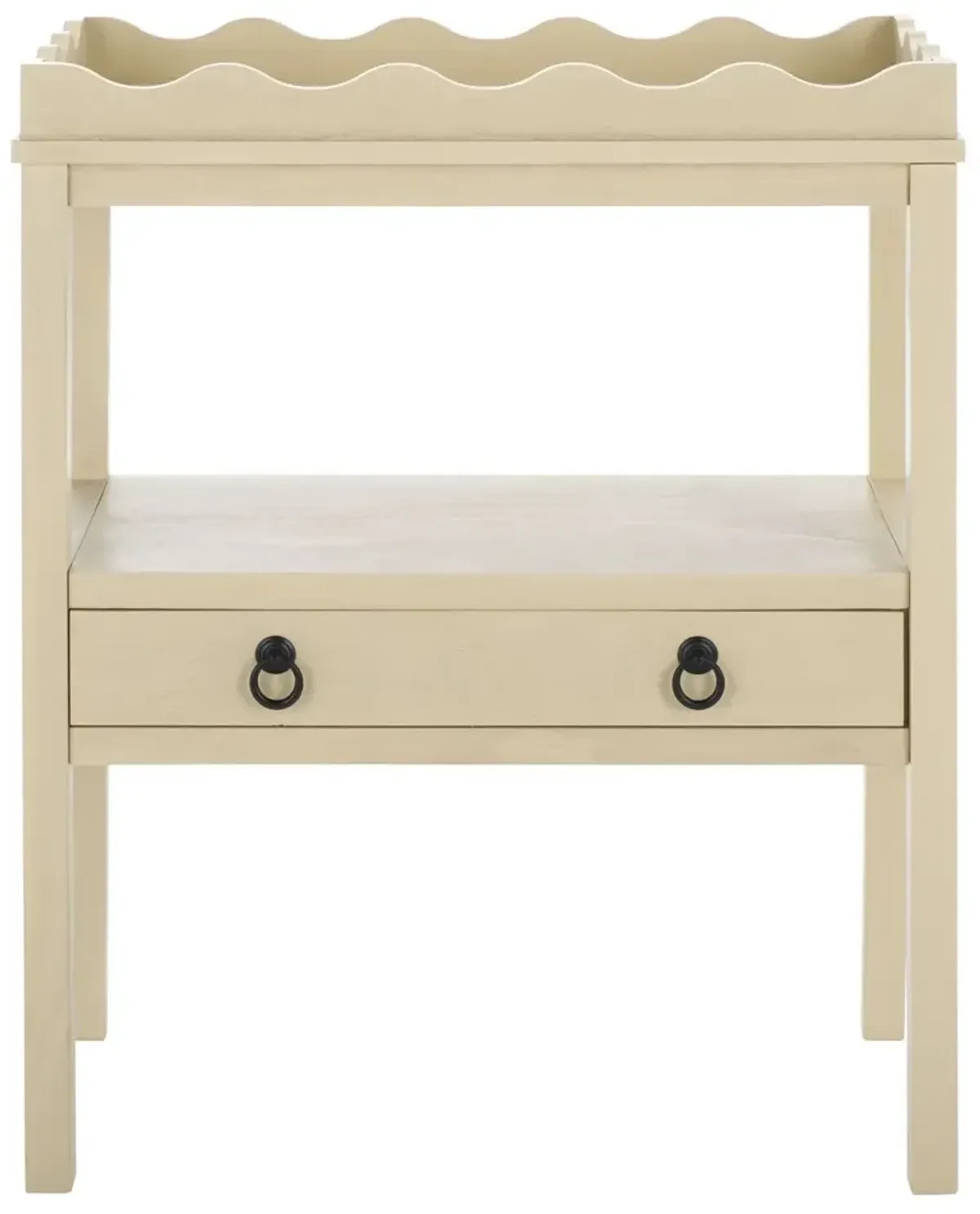 Oshenan 1-Drawer Rectangle Pine Accent Table