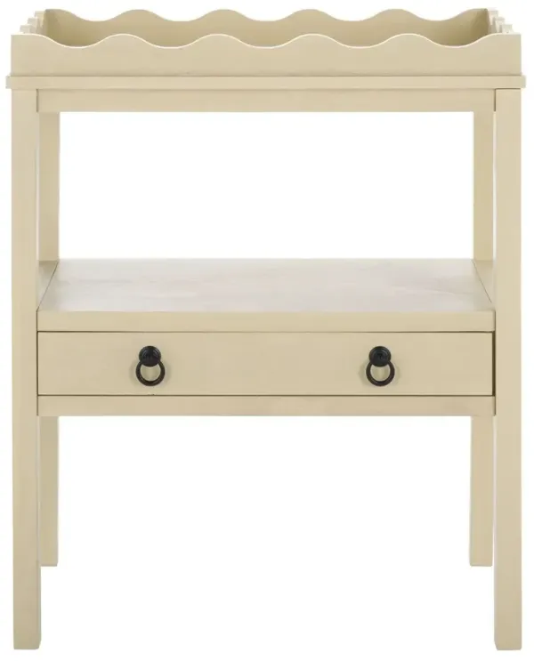 Oshenan 1-Drawer Rectangle Pine Accent Table