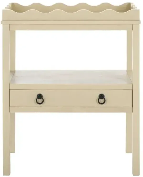 Oshenan 1-Drawer Rectangle Pine Accent Table - Brown - 29.5Hx23.6Wx13D in