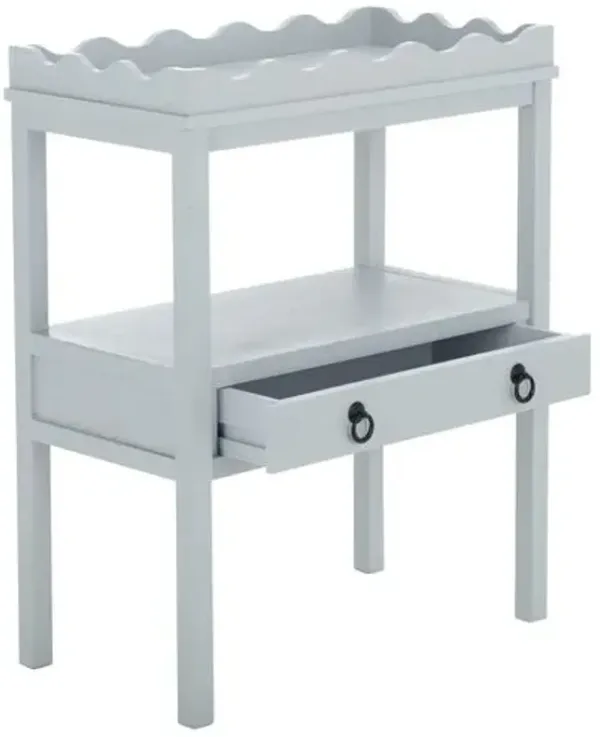 Oshenan 1-Drawer Rectangle Pine Accent Table - Blue - 29.5Hx23.6Wx13D in