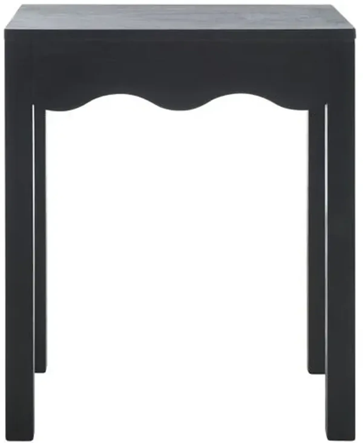 Anarais Square Wave Pine Accent Table - Black - 23.6Hx19.7Wx15.7D in