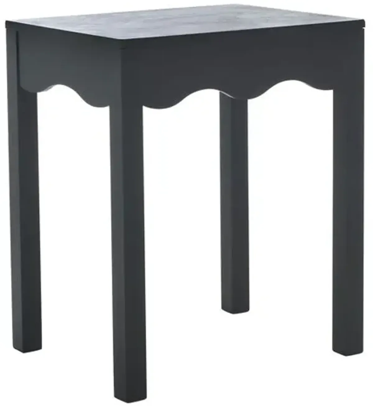 Anarais Square Wave Pine Accent Table - Black - 23.6Hx19.7Wx15.7D in