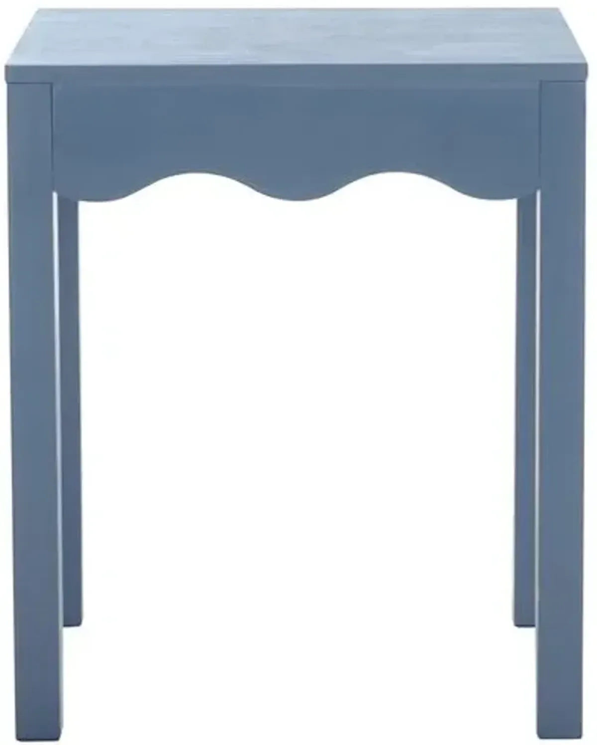 Anarais Square Wave Pine Accent Table - Blue - 23.6Hx19.7Wx15.7D in