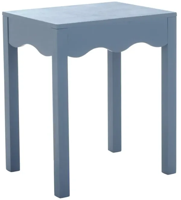 Anarais Square Wave Pine Accent Table