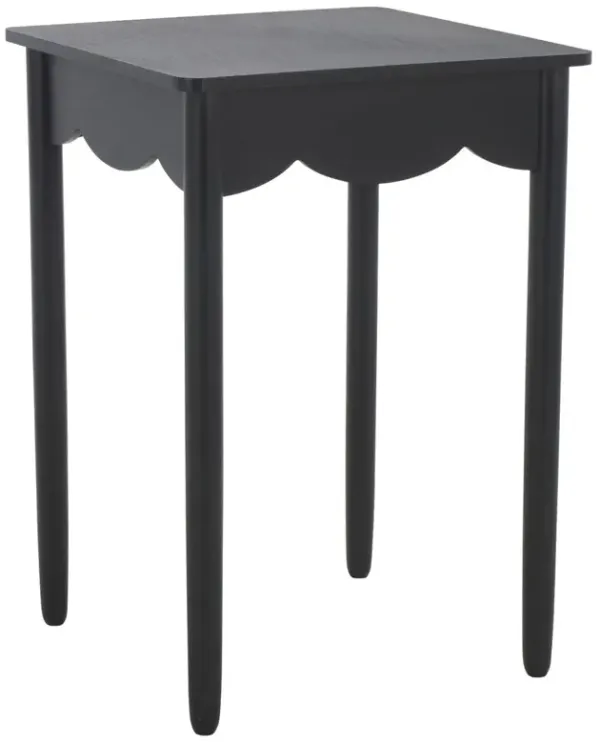 Myricel Scalloped Pine Accent Table