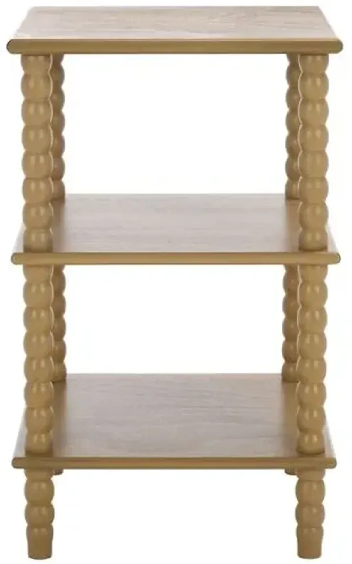 Anaran 3-Shelf Pine Spindle Accent Table - Brown - 25.6Hx18.9Wx15.7D in