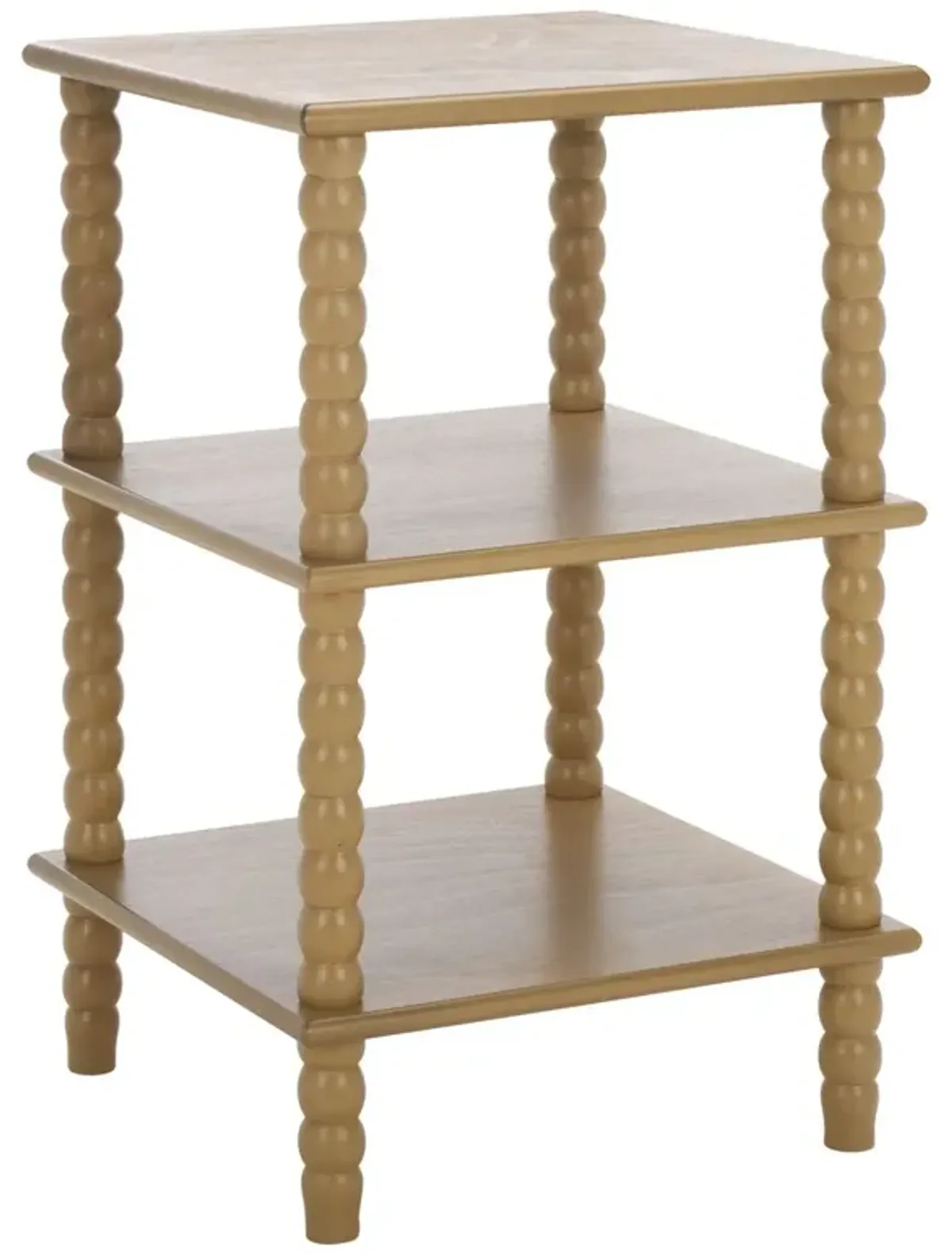 Anaran 3-Shelf Pine Spindle Accent Table
