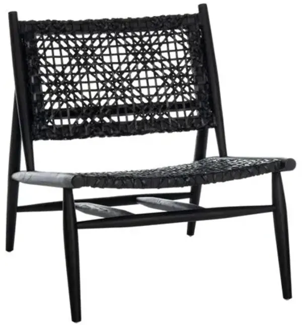 Avirair Leather Accent Chair - Black, Comfortable, Durable