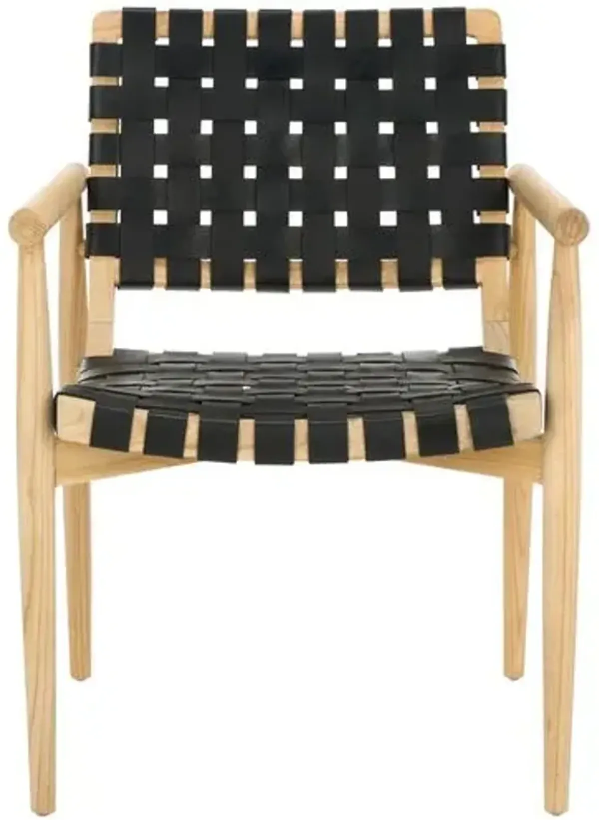 Veyra Leather Accent Chair - Black, Comfortable, Durable