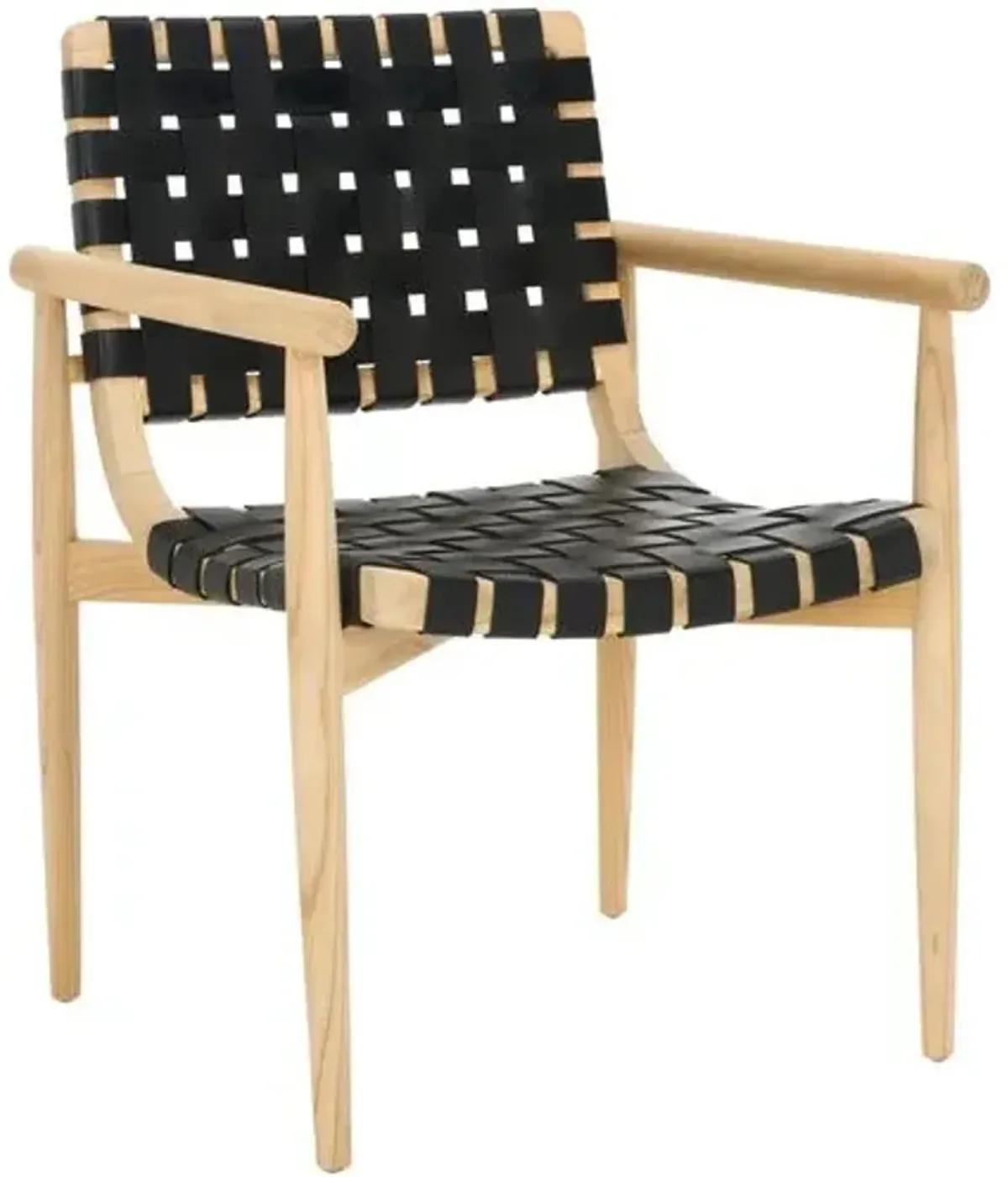 Veyra Leather Accent Chair - Black, Comfortable, Durable