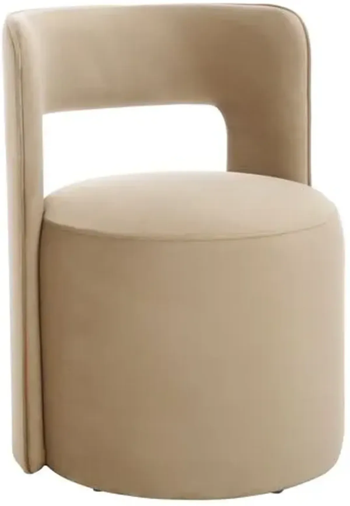 Anarian Velvet Accent Chair - Brown, Comfortable, Durable
