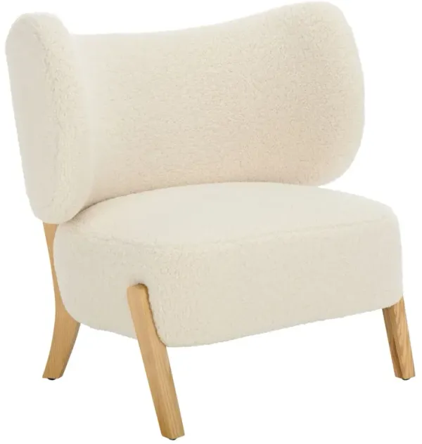 Dravenis Accent Chair, Off White/Natural
