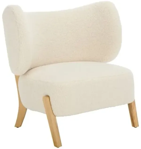 Dravenis Accent Chair - Off White/Natural, Comfortable, Durable