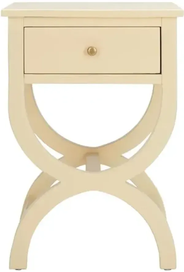 Morinel Accent Table with Storage Drawer - White - 26.8Hx18Wx15D in