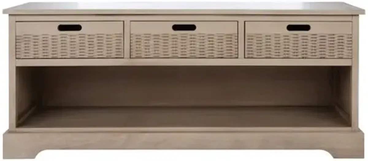 Sylibeth 3-Basket Storage Bench - Brown