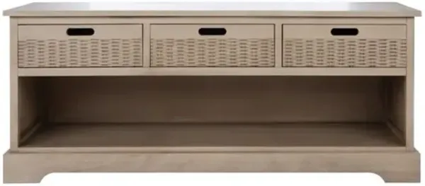 Sylibeth 3-Basket Storage Bench - Brown