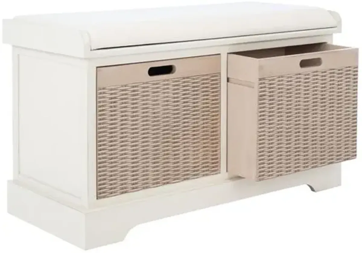 Sylibeth Cushion Bench - White