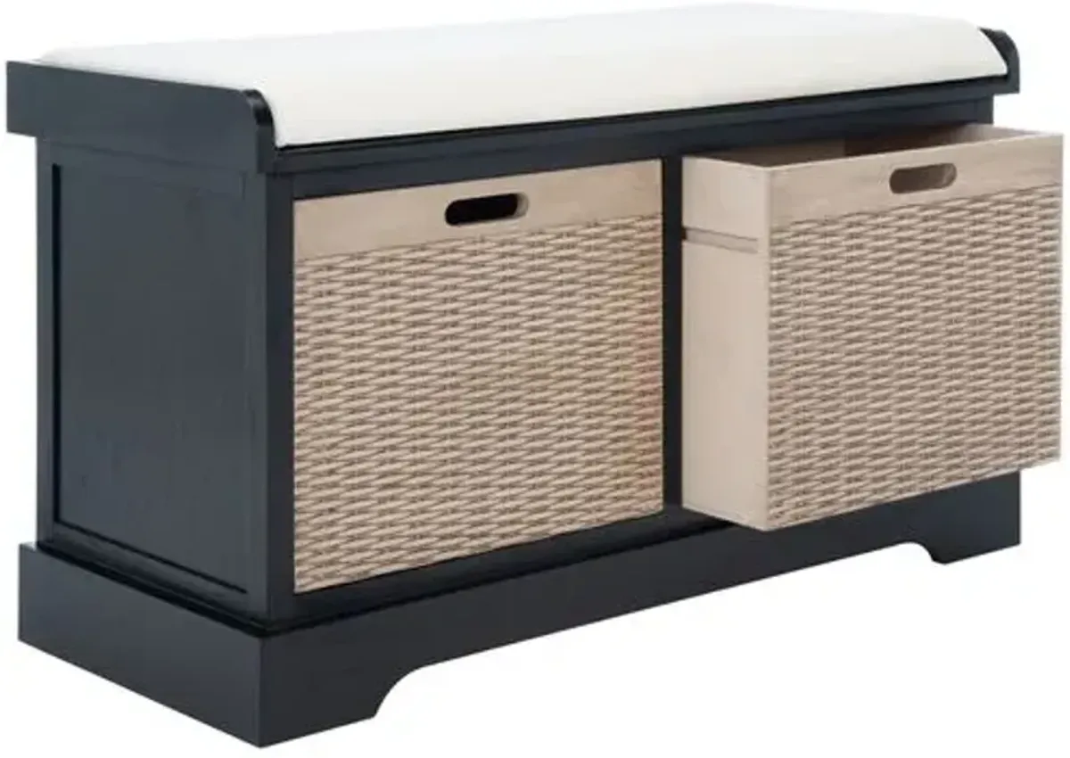 Sylibeth Cushion Bench - Black