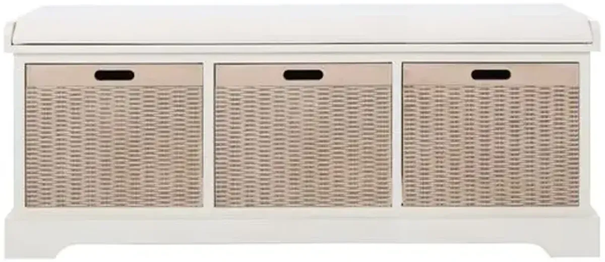 Sylibeth Cushion Bench - White