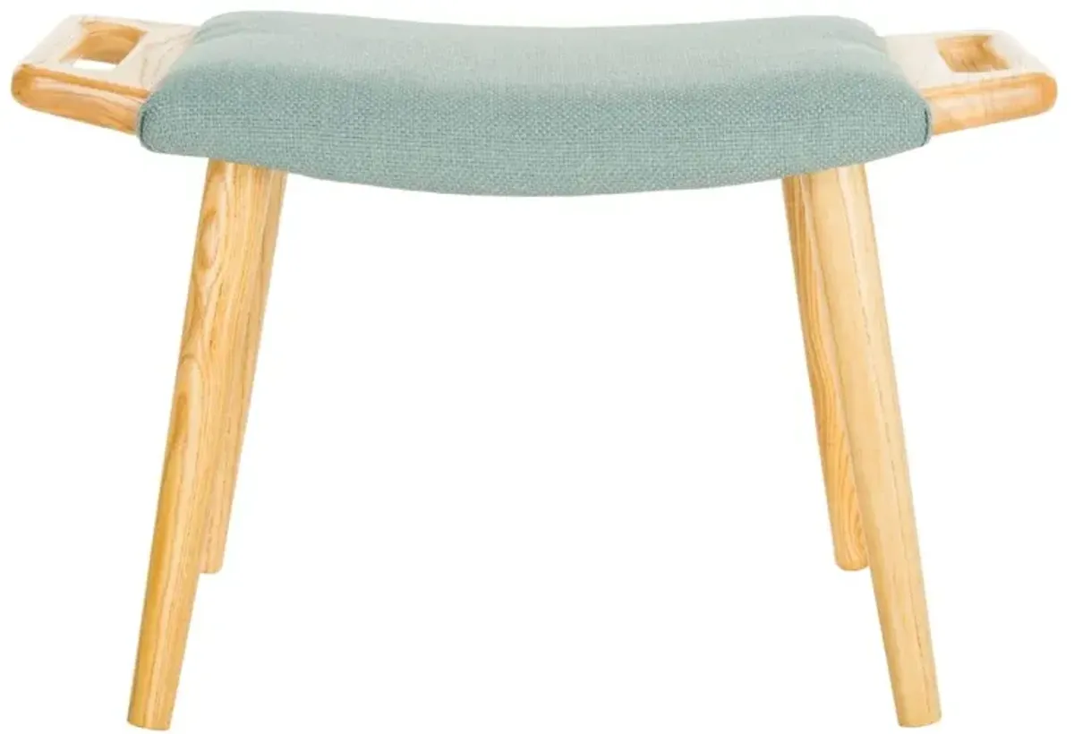 Zorathis Upholstered Elm Bench, Blue