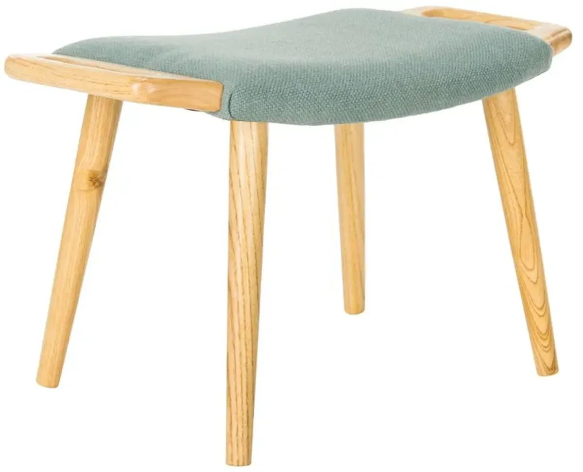 Zorathis Upholstered Elm Bench, Blue