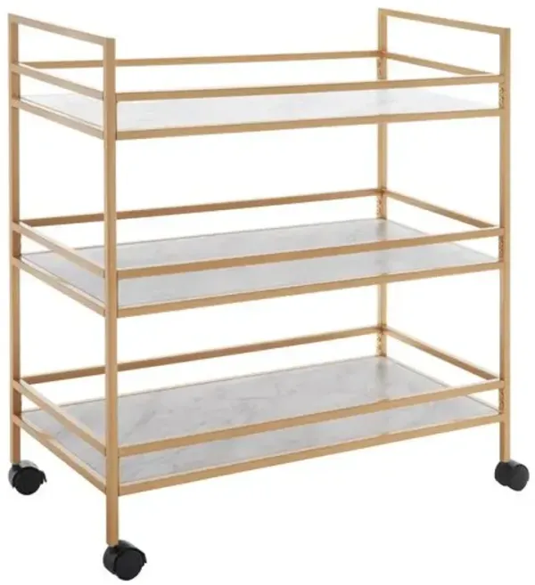 Torinis 3-Tier Bar Cart - Gold