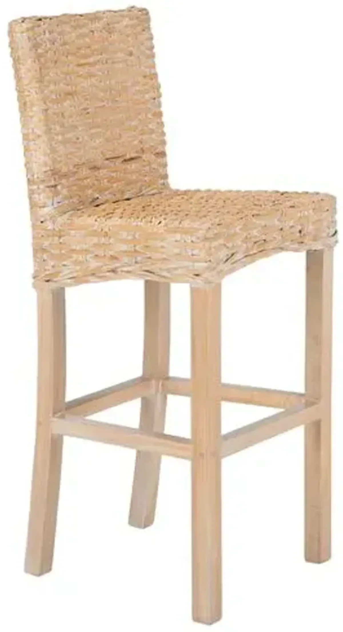 Aedric Rattan Bar Stool - White