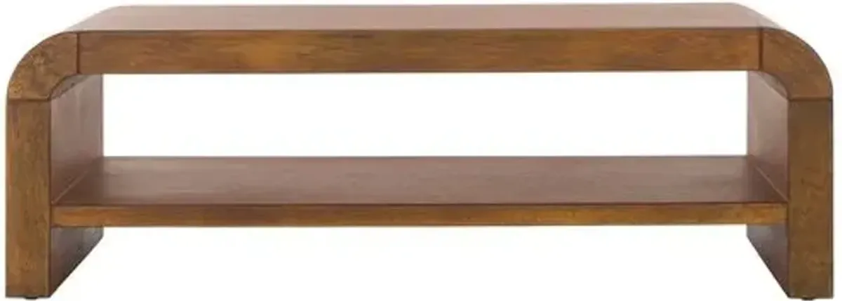 Seryn 1-Shelf Coffee Table - Brown