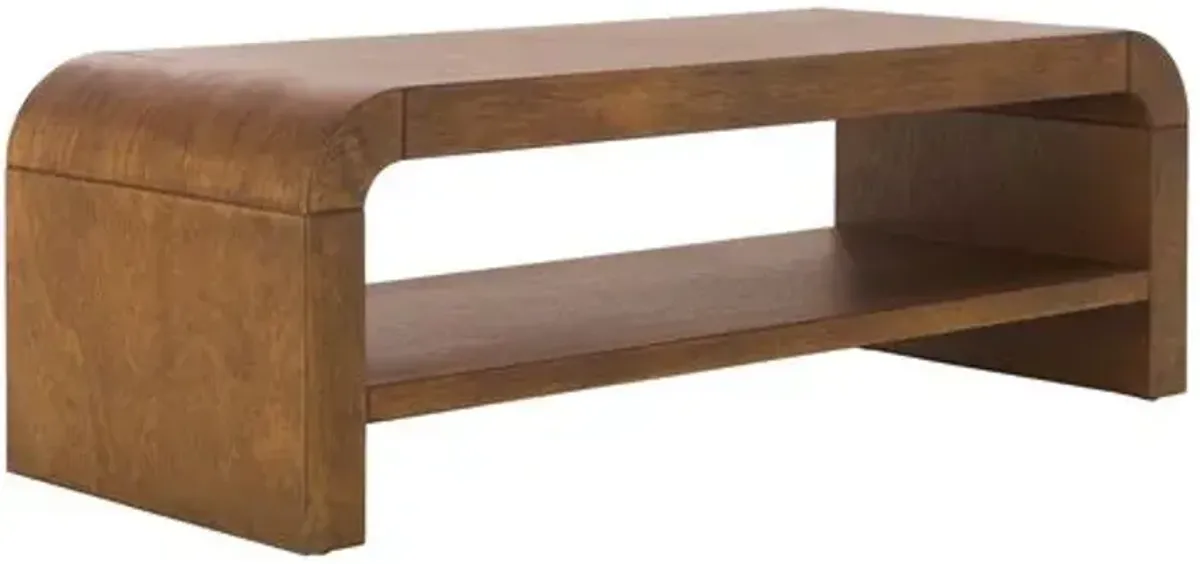 Seryn 1-Shelf Coffee Table - Brown
