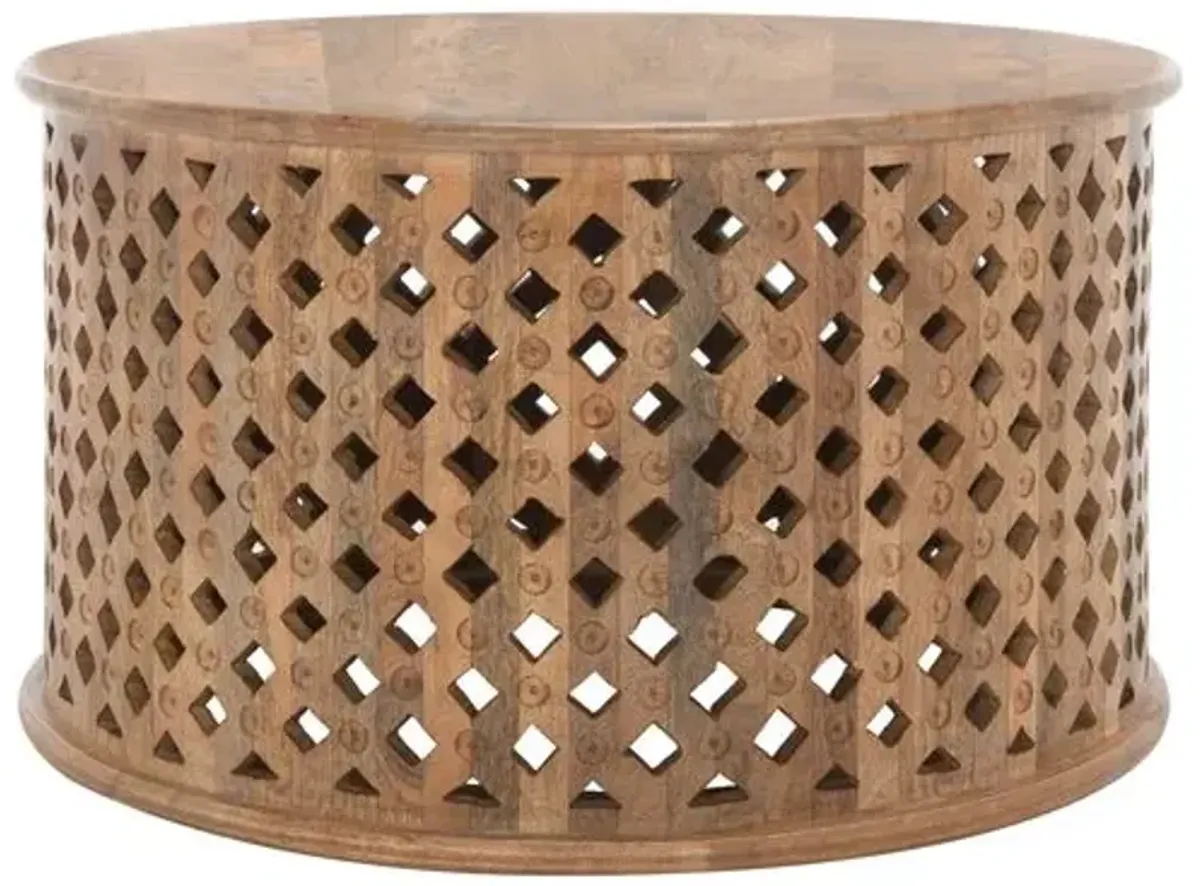 Velanis Round Coffee Table - Brown