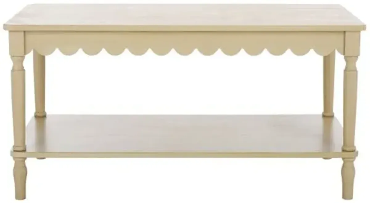 Neronna Scalloped Coffee Table - Brown