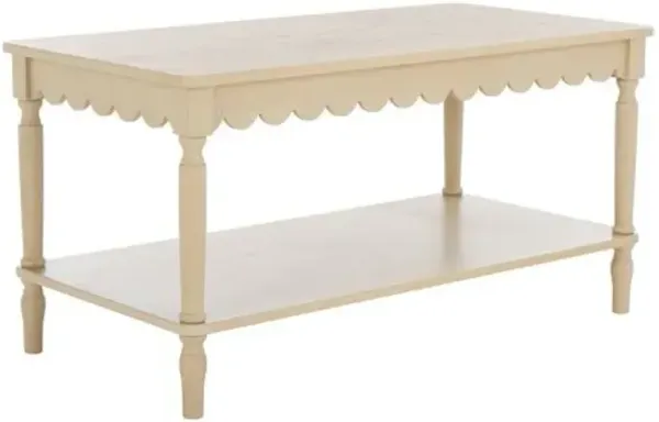 Neronna Scalloped Coffee Table - Brown