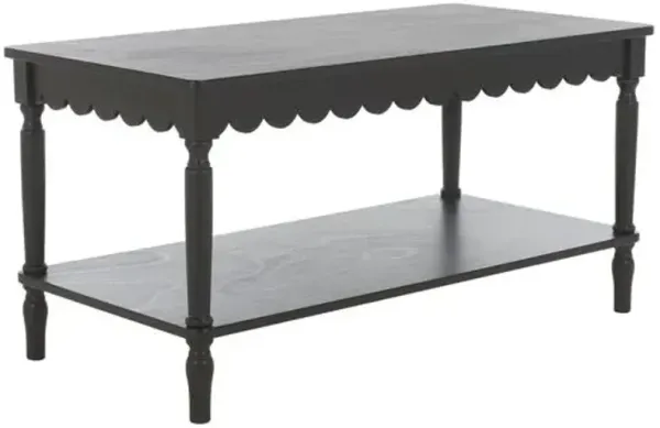 Neronna Scalloped Coffee Table - Black