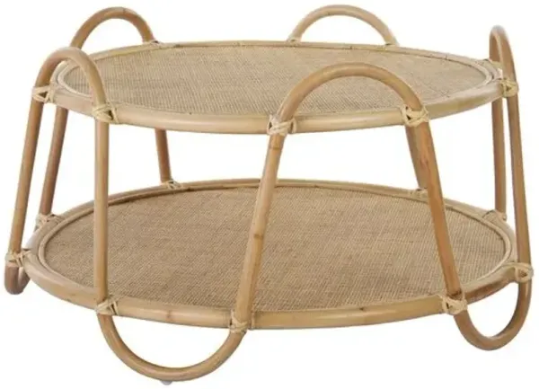 Isoldean Rattan Coffee Table - Natural - Handcrafted - Brown
