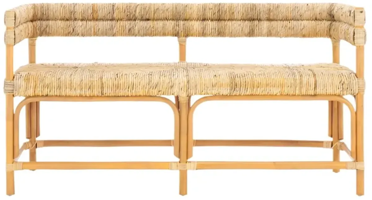 Novalo Banana Weave Bench, Natural
