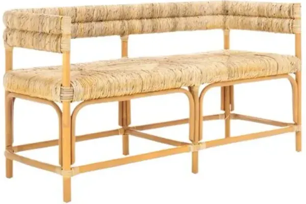 Novalo Banana Weave Bench - Natural - Brown