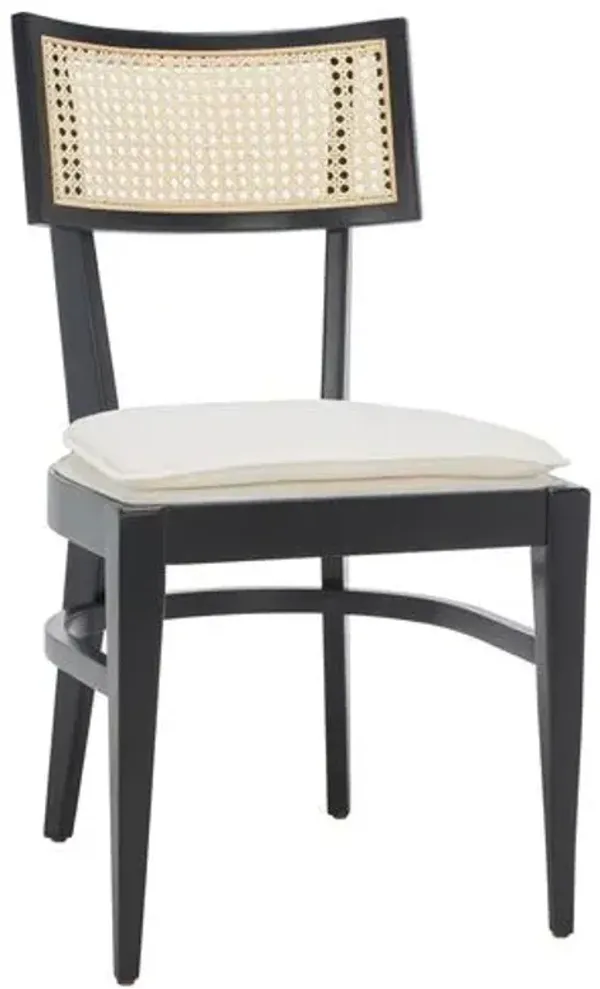 Nerva Cane Dining Chair - Black