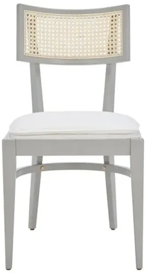 Nerva Cane Dining Side Chair - Gray