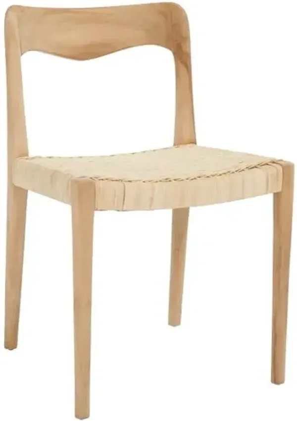 Zarindi Wicker Dining Chair - Natural - Brown