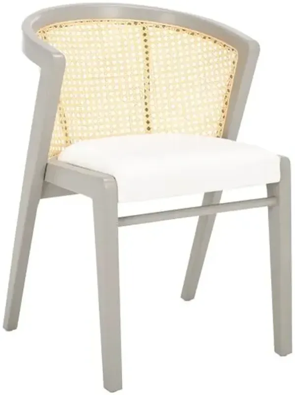 Keylah Barrel Back Cane Dining Chair - Gray