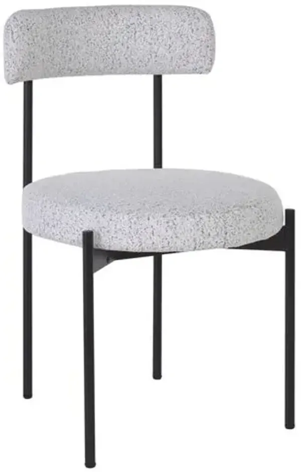 Set of 2 Mowry Boucle Dining Side Chairs - Gray