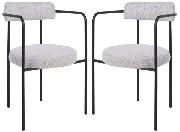 S/2 Mowry Boucle Dining Arm Chairs