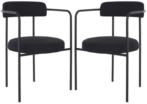 S/2 Mowry Boucle Dining Arm Chairs