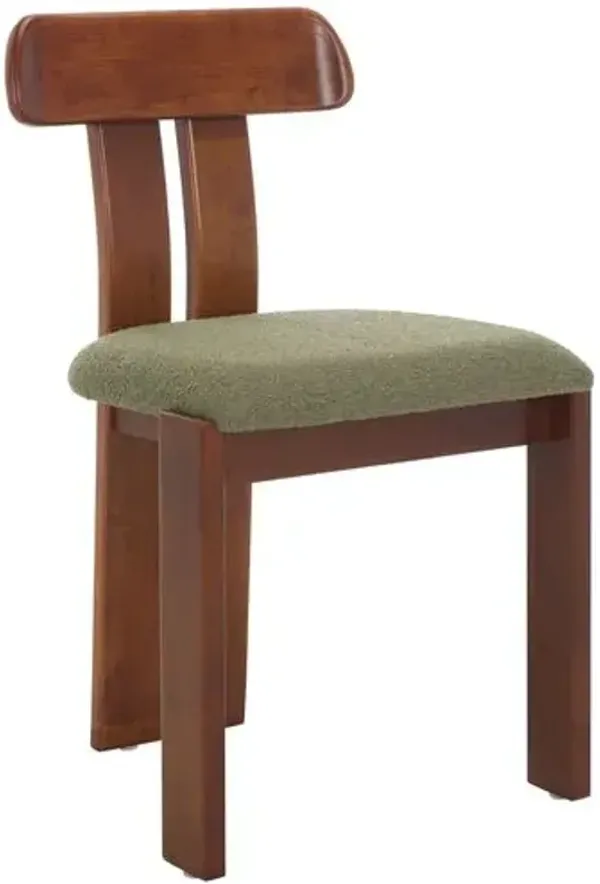 Kyren Boucle Dining Side Chair - Green