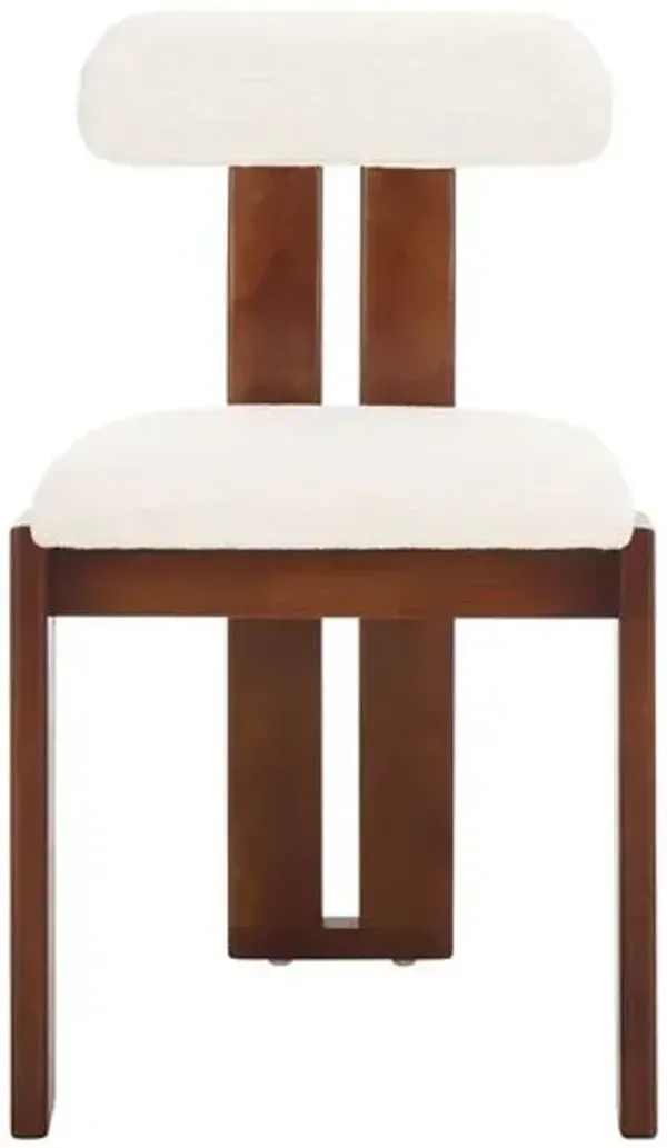 Kyren Boucle Dining Side Chair - White